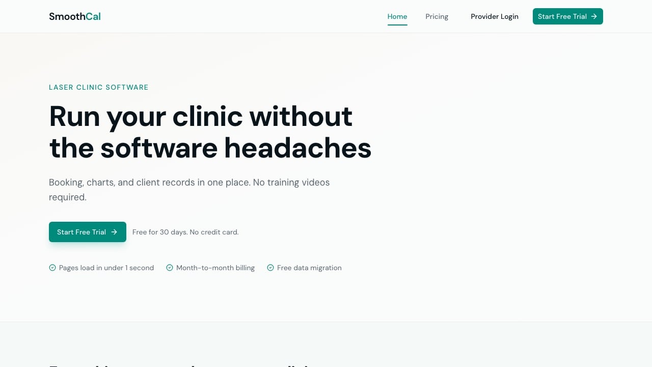 SmoothCal — Clinic management system